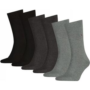 Tommy Hilfiger sokken 6-paar zwart-grijs-antraciet