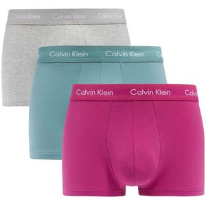 Calvin Klein Short low rise 3-pack grijs-fuchsia-groen