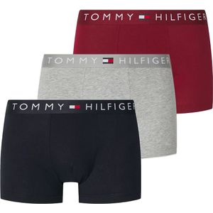 Tommy Hilfiger boxershorts 3-pack grijs-blauw-rood