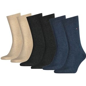Tommy Hilfiger sokken 6-paar beige-antraciet-jeans