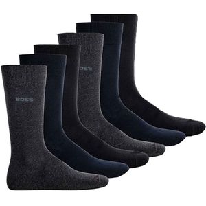 Boss Sokken 6-paar zwart-grijs-blauw