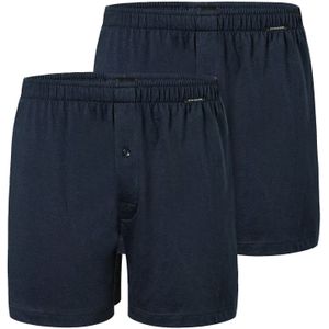 Schiesser Boxers Jersey 2-pack blauw
