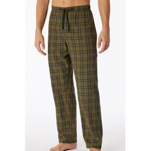 Schiesser pyjamabroek flanel groen gestreept