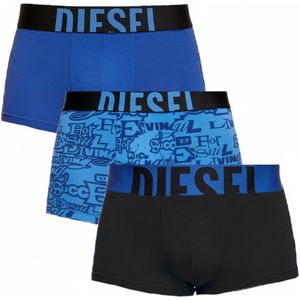 Diesel Boxershort Damien 3-pack blauw-zwart