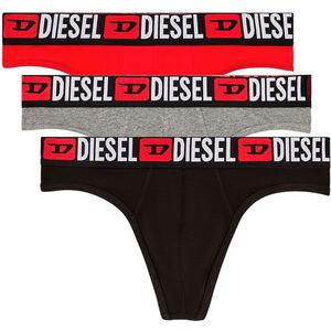Diesel Herenstring Rick zwart-rood-grijs