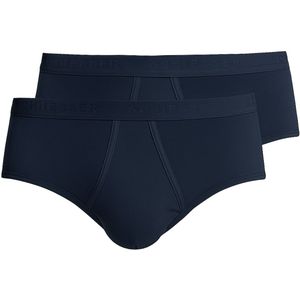 Schiesser Sportslip met gulp original feinrib 2-pack blauw