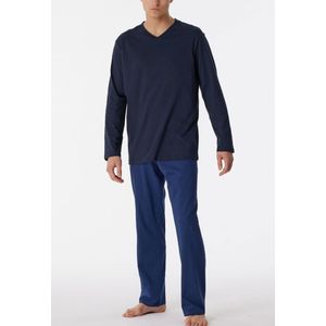 Schiesser - Comfort Essentials - Pyjama - Nachtblauw - Heren Pyjamaset