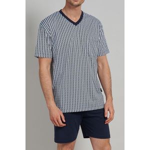 Götzburg - Heren Pyjama - Blauw - Katoen - Korte Mouwen met V-hals
