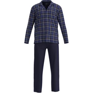 Gotzburg doorknoop pyjama flanel blauw
