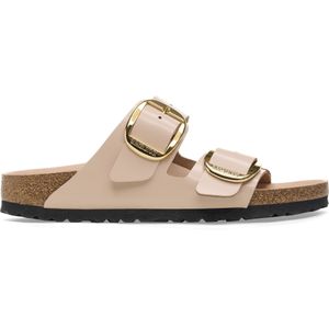 Pantoletten für Damen Birkenstock Arizona Big Buckle Natural Leather Patent