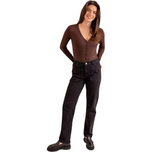Mom-Jeans halbhohe Taille Damen F.A.M. Paris Marie