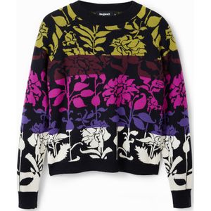 Jacquard-Pullover Blumen Damen Desigual