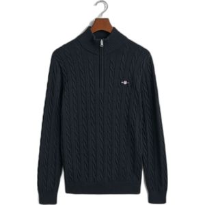 Baumwollpullover mit 1/2 Reißverschluss und Rollkragen Gant Cable