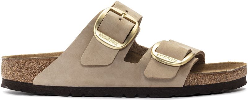 Pantoletten für Damen Birkenstock Arizona Big Buckle Nubuck Leather
