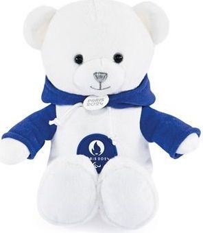 Plüschtier mit blauem Sweatshirt Paris 2024 25 cm