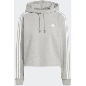 Essentials 3-Stripes French Terry Crop Hoodie