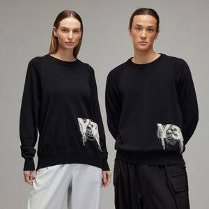 Y-3 Logo Knit Crew Sweatshirt