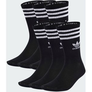 adidas Originals Sportsokken 3 STRIP CRW - Zwart - 6 Paar
