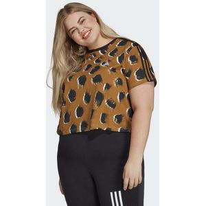 Essentials 3-Stripes Single Jersey Crop Top (Plus Size)