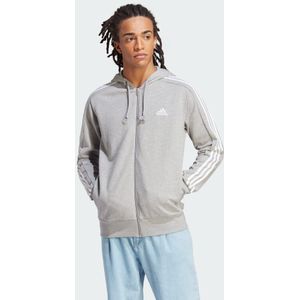 Essentials French Terry 3-Stripes Full-Zip Hoodie