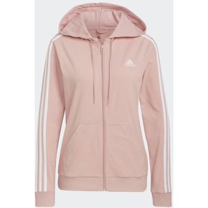 Essentials Single Jersey 3-Stripes Full-Zip Hoodie