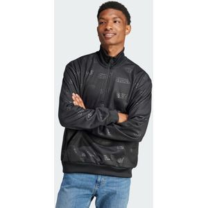 Embossed Quarter-Zip Sweatshirt