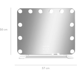 Gillian Jones - Makeup Artist Mirror - Met 12 LED Lampen - Smartphonehouder - 50 x 40 cm