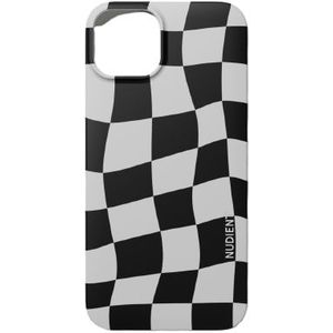 Nudient Dunne Print Iphone 13 Geruit Wit/Zwart 1 st