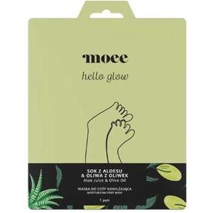 moee Hello Glow Aloe Juice & Olive Oil Moisturizing Foot Mask 1 st