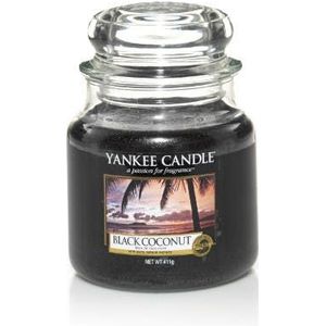 Yankee Candle Medium Jar Geurkaars - Black Coconut