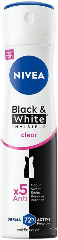 NIVEA - Black & White Original - Deospray - 150 ml - Onzichtbare Zwart & Wit