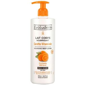 Evoluderm - Lichaamsmelk - 500 ml - Met Vitamine-Wortel - Gemaakt in Frankrijk