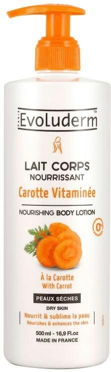 Evoluderm - Lichaamsmelk - 500 ml - Met Vitamine-Wortel - Gemaakt in Frankrijk