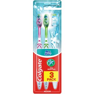 Colgate - Max White - Tandenborstel - 3-Pack - Medium