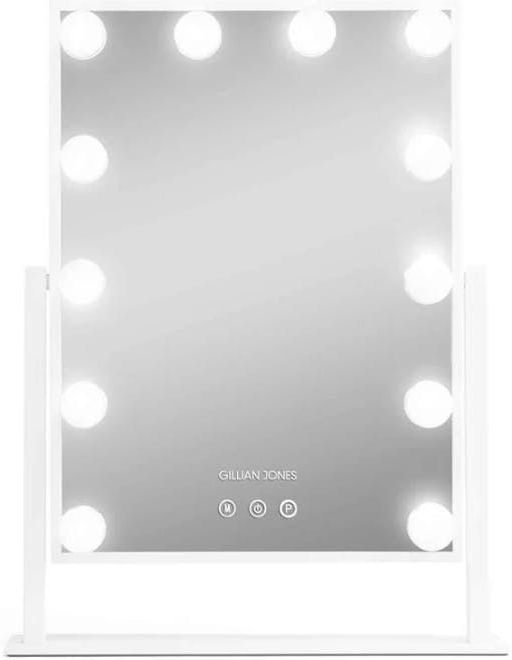 Gillian Jones - LED Light Hollywood Mirror - Wit - Groot - 12 LED Lampjes