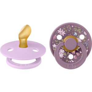 BIBS Liberty Pacifier Colour 2 Pack Chamomile Lawn Latex Size 1 Anatomical Violet Sky Mix 2 st
