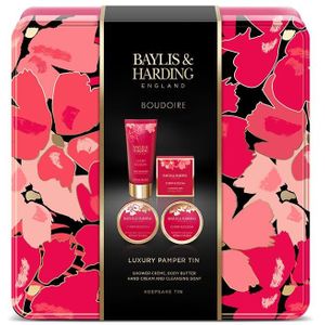 Baylis & Harding Bodoire Cherry Blossom Luxury Pamper Tin Set 4 x 50 ml