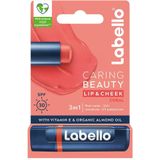 Labello - Caring Beauty - Lip- en Wangbalsem - Koraal - 3-in-1 Formule - SPF30