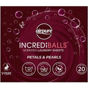 Airpure Incrediballs Scented Laundry Sheets Petals & Pearls 20 st