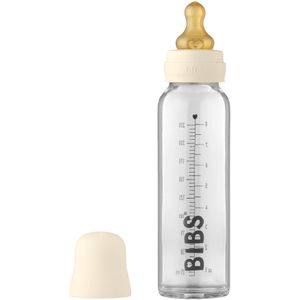 BIBS Baby Glazen Fles Complete Set Latex Ivory 225 ml