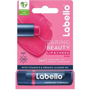 Labello - Caring Beauty - Lip- en Wangbalsem - Roze - 3-in-1-formule