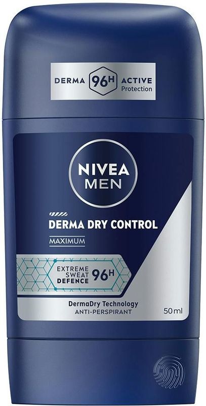 NIVEA - Derma Dry Control Maximum Stick - Deodorant - 96h Bescherming - Voor Alle Huidtypes