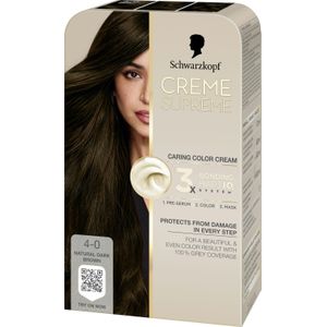 Schwarzkopf - Creme Supreme 4-0 - Haarkleuring - 60 ml - Natuurlijk Donkerbruin