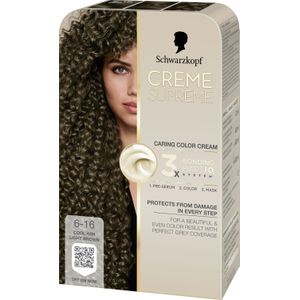 Schwarzkopf Creme Supreme 6-16 Cool Ash Light Brown 1 st