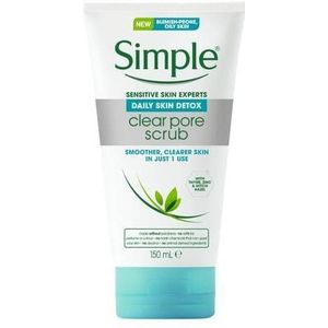 Simple Daily Skin Detox Clear Pore Scrub - Gezichtsreiniger - 150ml per tube