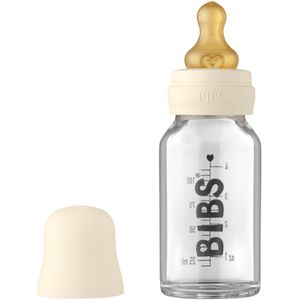 BIBS Baby Glazen Fles Complete Set Latex Ivory 110 ml