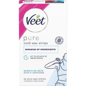 Veet - Pure Cold Wax Strips - Ontharingsstrips - Gevoelige Huid - 20 Stuks