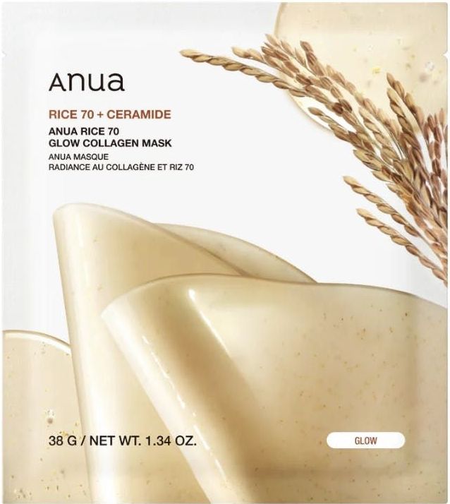 Anua - Rice 70 Glow Collagen Mask - Gezichtsmasker - 1 pcs
