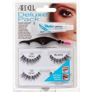 Ardell Eyelash Deluxe Pack 120 Demi Black 2 paar + 2,5 g + 1 st