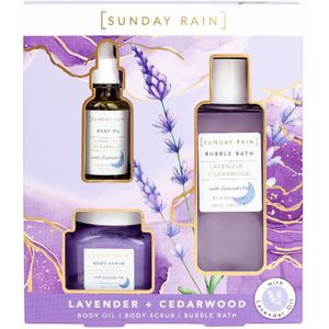 Sunday Rain Lavender & Cedarwood Relax Trio Gift Set 3 st